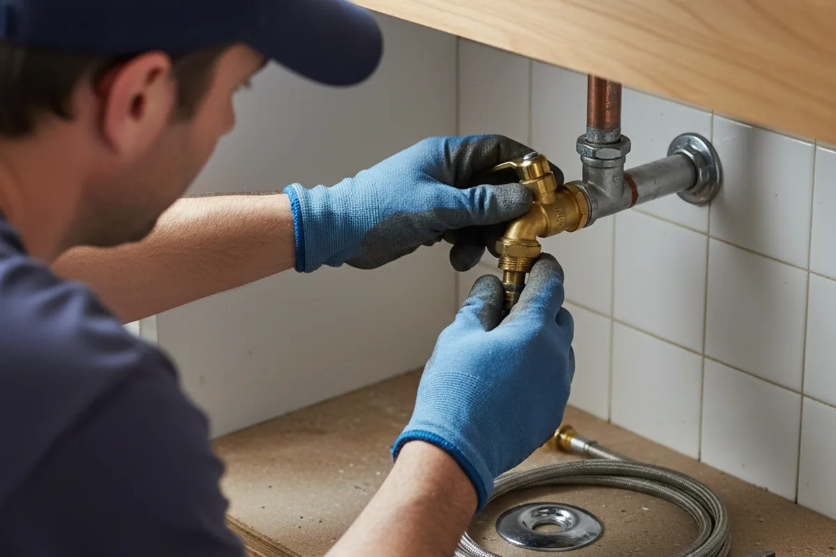 Shutoff valve and fitting work during Well Pump Repair in North Bend